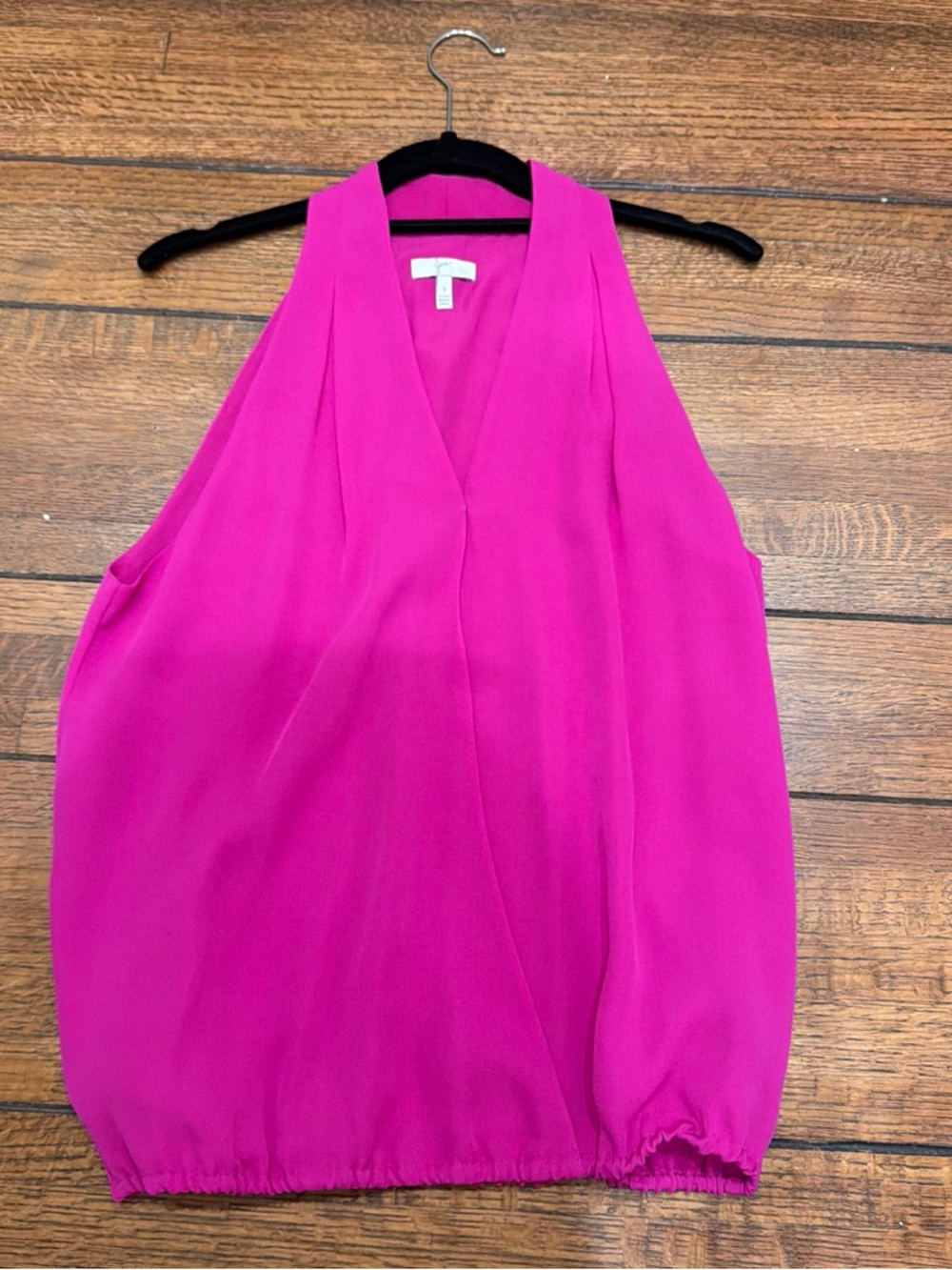Joie Fuchsia Draped V-Neck Sleeveless Camisole